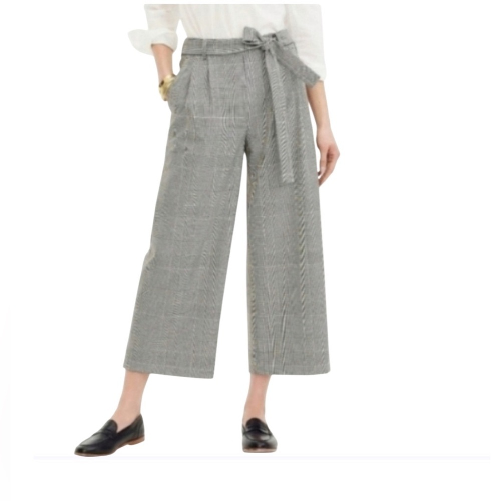 Zara XS Houndstooth Culottes Wide Leg‎ Pants